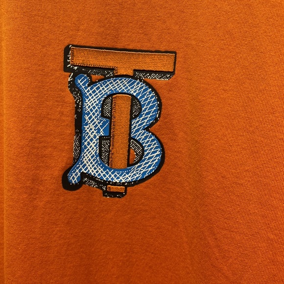 BURBERRY MONOGRAM MOTIF COTTON T-SHIRT – UNISEX IN ORANGE - Picture 2 of 8